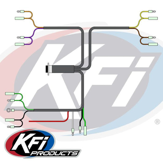 KFI Hand Remote Harness with 8-Pin Panel Mount - Model ACT-HR-HAR