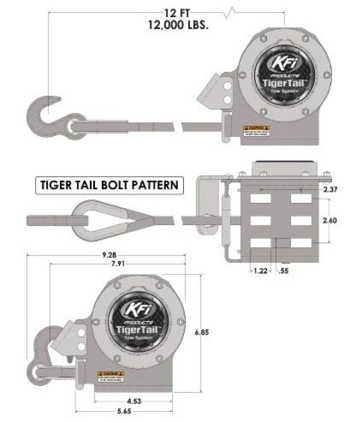KFI Tigertail Desert Tan - Durable Heavy-Duty Tie Down Strap, Part 101120-DT