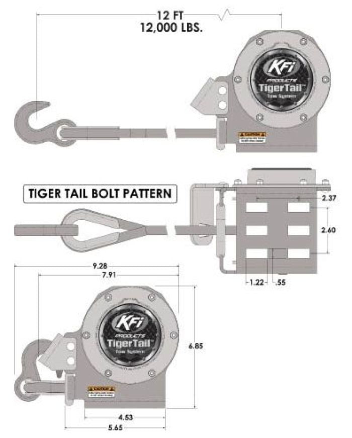 KFI TigerTail Silver - Part Number 101120-SL