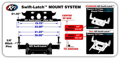 KFI Swift Latch Plow Mount Defender HD11 - Heavy-Duty Snow Plow Accessory