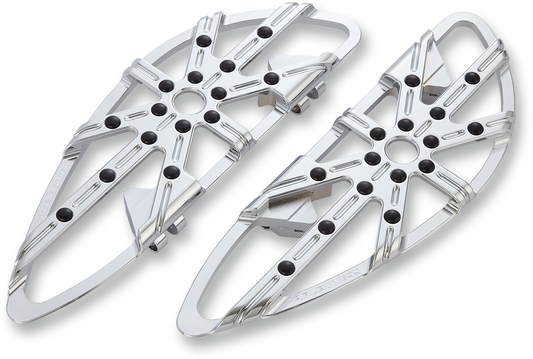 ARLEN NESS 10 Gauge Floorboards - Driver - Chrome 06-860