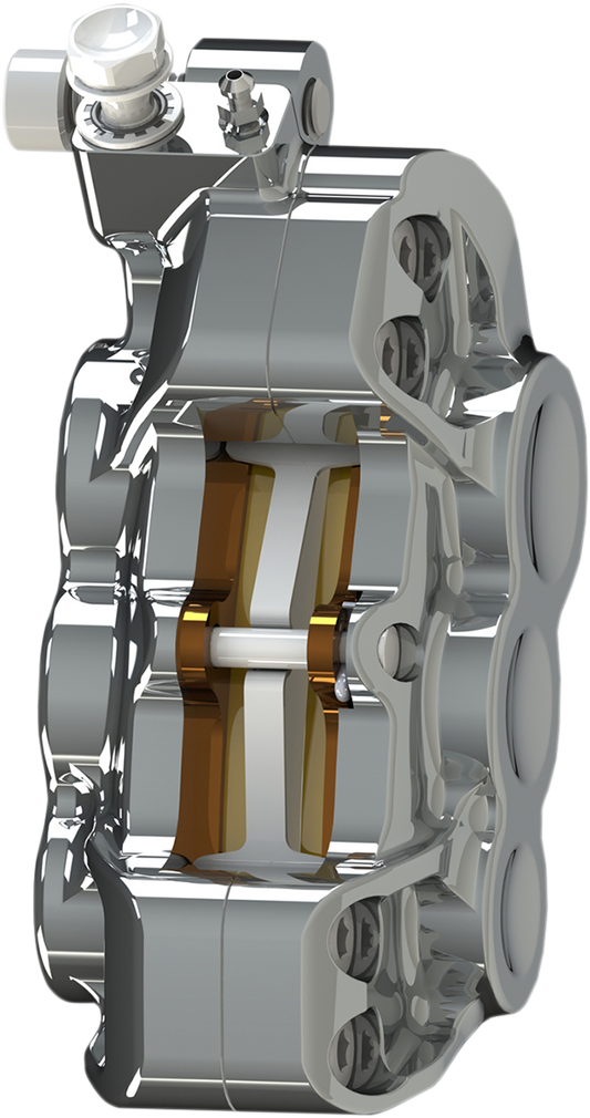ARLEN NESS 6-Piston Caliper - Front Left - Chrome - 14" 02-210