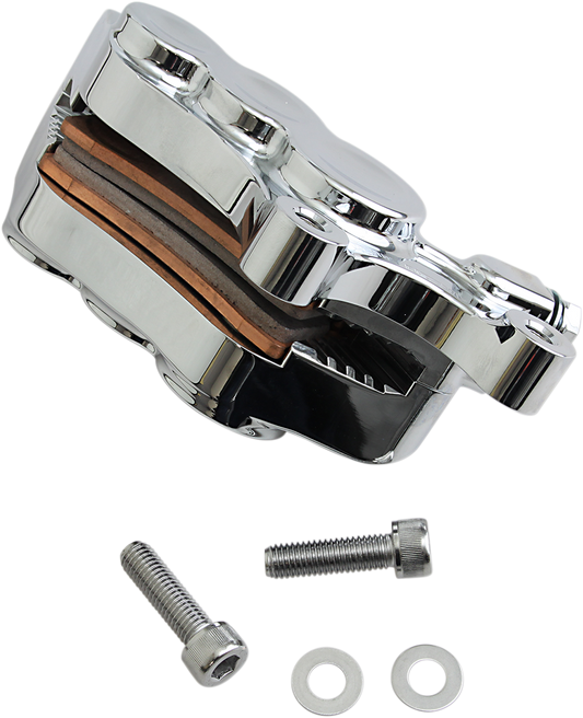ARLEN NESS 6-Piston Caliper - Front Right - Chrome - 11.8" 02-216