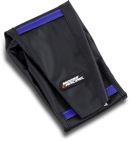 MOOSE OFFROAD Ribbed Seat Cover - Black Cover/Blue Ribs - Husqvarna '19-'23 HQV45018-332