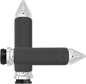 AVON GRIPS Vibration Dampening Memory Foam Grips - Small - Spike - TBW - Chrome MF-63-CH-FLY-SP