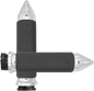 AVON GRIPS Vibration Dampening Memory Foam Grips - Medium - Spike - Chrome MF-63A-CH-SPK