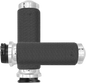 AVON GRIPS Vibration Dampening Memory Foam Grips - Large - Chrome MF-63B-CH