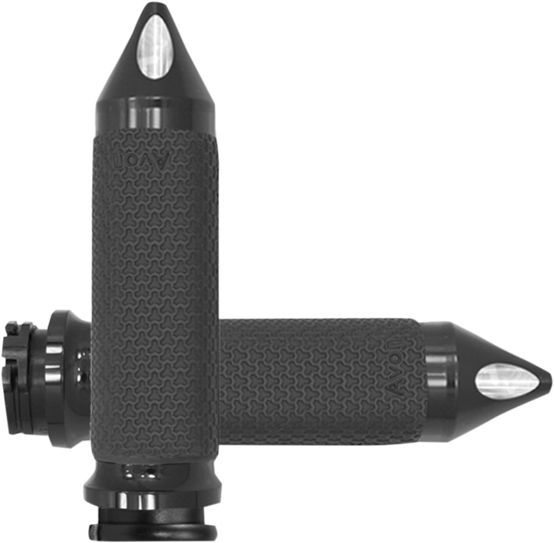 AVON GRIPS Vibration Dampening Memory Foam Grips - Medium - Spike - Black MF-63A-ANO-SPK