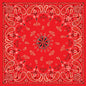 Bobster B003 100% Cotton Red Paisley Bandanna - Premium 22 x 22 Inches