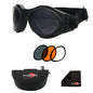 Bobster BUGEYE 2 Interchangeable Goggle with Black Frame and Three Lenses