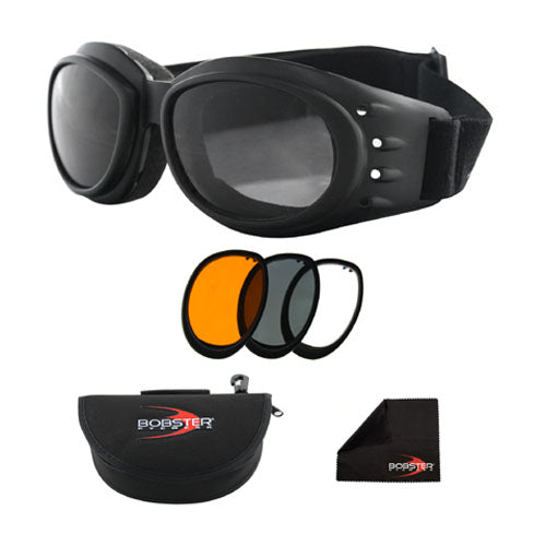 Bobster Cruiser 2 Interchangeable Goggle with Black Frame and Three Lenses - BCA2031AC