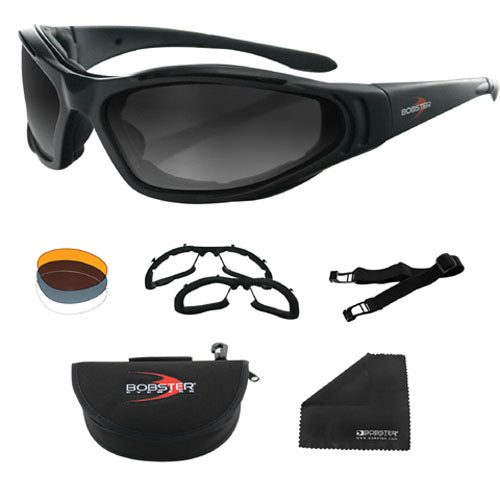 Bobster RAPTOR II Interchangeable Black Frame with 3 Lenses