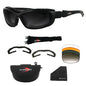 Bobster Road Hog II Convertible Black Frame with 4 Lenses - BRH2001