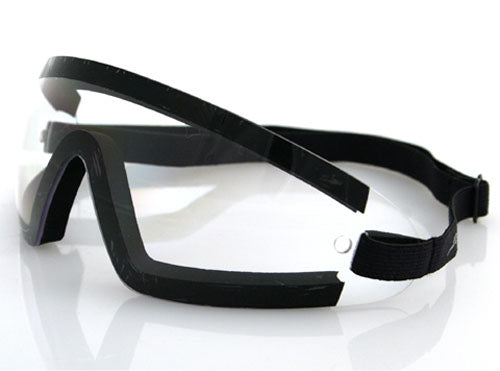Bobster BW201C Wrap Around Goggle with Black Frame and Clear Lens