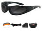 Bobster Low Rider II Convertible Black Frame with 3 Sets of Lenses (Part ELR201)