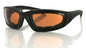 BOBSTER ES214A FoamErz 2 Sunglasses with Black Frame and Amber Anti-Fog Lenses
