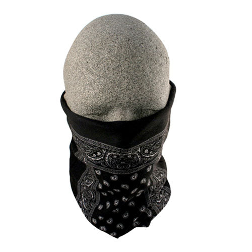 Bobster Motley Tube T101 - 100% Polyester Black Paisley Face Cover