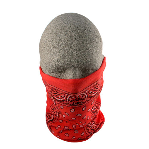 Bobster T106 Motley Tube - 100% Polyester Red Paisley Multi-Use Neck Gaiter