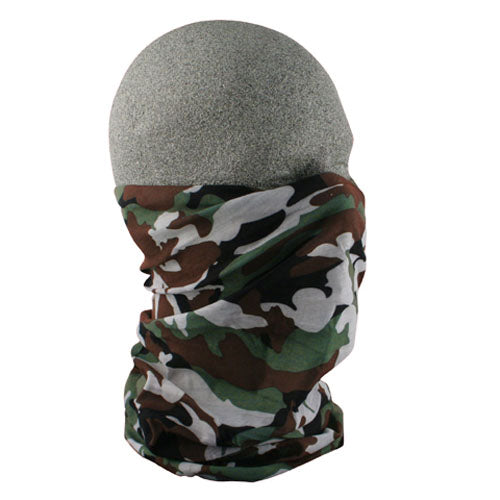 Bobster T118 Motley Tube in Woodland Camouflage - 100% Polyester Neck Gaiter