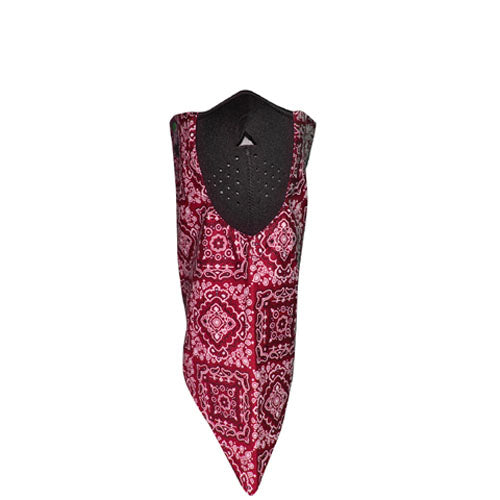 Bobster Neodanna 100% Cotton Bandanna with Neoprene - Red Paisley