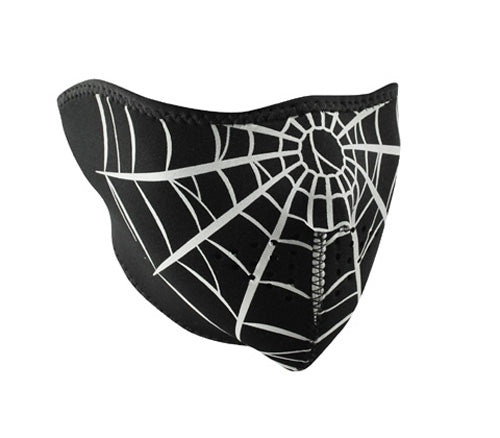 Bobster WNFM055H Neoprene Half Face Mask with Spider Web Design