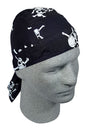 Bobster Z113C Flydanna 100% Cotton White Skull and Crossbones Bandana