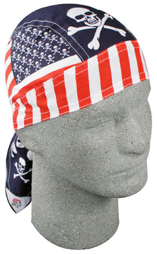 Bobster Z537 Flydanna 100% Cotton Patriotic Skull Bandana