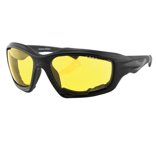 Bobster Desperado Sunglasses with Anti-Fog Yellow Lens and Foam Padding