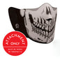 Bobster Modi-Face Detachable Mask in Neoprene with Gray Skull Design - WBNFM004H