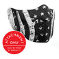 Bobster WBNFM091H Modi-Face Detachable Mask, Black/White Vintage Flag