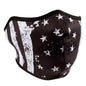 Bobster WNFM091H Neoprene Half Mask with Black & White Flag Design