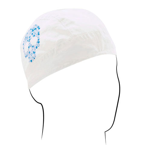 BOBSTER Z698 Flydanna Cotton Bandana with Floral Blue Skull Design