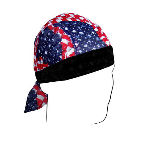 Bobster ZVS265 Vented Sport Flydanna with Wavy American Flag Design