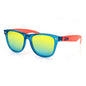 Bobster EZMT05 Minty Sunglasses with Blue & Orange Frames and Smoked Yellow Mirror Lenses
