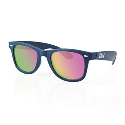 Bobster EZWA03 Winna Sunglasses with Steel Blue Frame and Smoked Purple Mirror Lenses