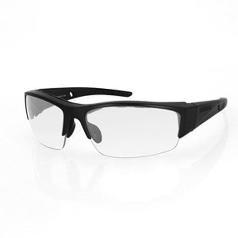 Bobster ERYV002C RYVAL 2 Matte Black Sunglasses with Anti-Fog Clear Lenses – ANSI Z87 Certified