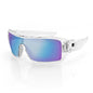 Bobster Paragon Sunglasses, Clear Frame with Anti-Fog Smoked Cyan Mirror