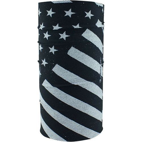 Bobster TF091 Motley Tube with Fleece Lining - Black and White Flag