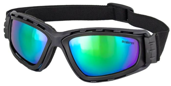 Bobster BFD002 Freedive Goggles with Matte Black Frame and Gray/Blue Green Lenses