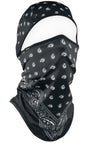 Bobster WB4L101 Zan Convertible Balaclava SportFlex UPF50+ in Black Paisley