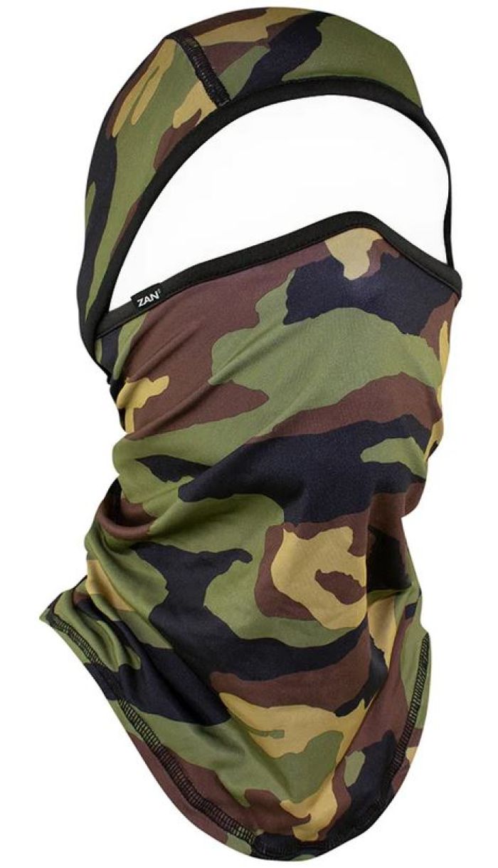 BOBSTER WB4L118 ZAN Convertible Balaclava SportFlex UPF50+ Woodland Camo