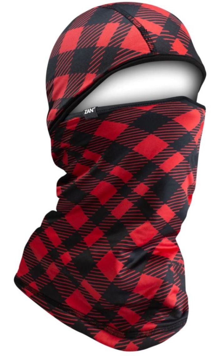 Bobster WBSF125 ZAN Convertible Balaclava SportFlex UPF50+ in Red Buffalo Plaid