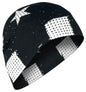 Bobster WHLL091 Zan Helmet Liner / Beanie SportFlex UPF50+ Black & White Flag