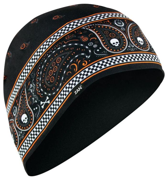 Bobster WHLL197 Zan Helmet Liner / Beanie SportFlex UPF50+ Black & Orange