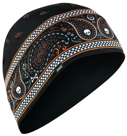 Bobster WHLL197 Zan Helmet Liner / Beanie SportFlex UPF50+ Black & Orange