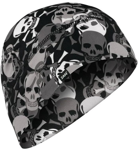 Bobster WHLL424 ZAN Helmet Liner/Beanie SportFlex UPF50+ Series All Over Skull
