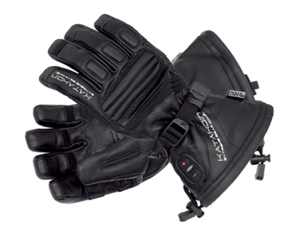 KG- TORCH LEATHER HEATED GLOVES, BLACK, 4-XL