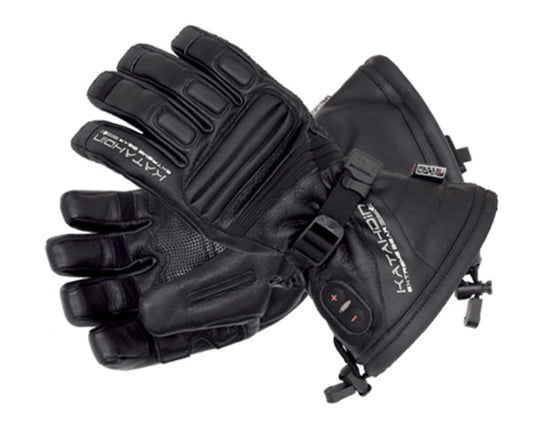 KG- TORCH LEATHER HEATED GLOVES, BLACK, 4-XL