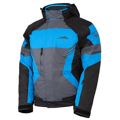 KATAHDIN GEAR DAGGER JACKET MENS, BLACK/GREY/BLUE - 2X-LARGE