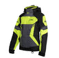 KATAHDIN GEAR DAGGER JACKET WOMENS, BLACK/GREY/HI-VIZ - LARGE